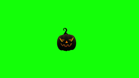 Animación-De-Bucle-De-Calabaza-De-Feliz-Halloween,-Elemento-Conceptual-De-Halloween-Con-Canal-Alfa